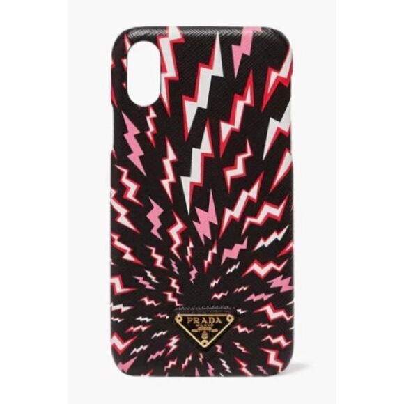 RARE PRADA ‘Frankenstein’ Black, Pink, Red & White Graphic iPhone X/XS Case - Picture 1 of 5